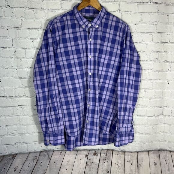 Bonobos Mens Slim Fit Purple Button Down Long Sleeve Shirt size XL - Picture 1 of 7